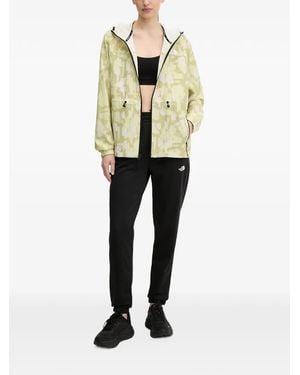 The North Face Mountain Athletics Printed Hooded Wind Jacket - Green
