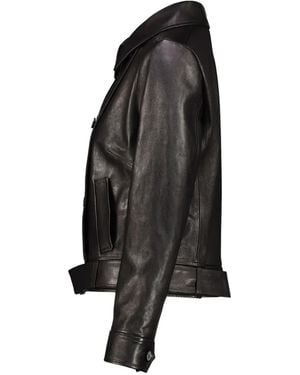 Magda Butrym Belted Leather Jacket - Black