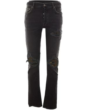 Amiri Mx1 Camo-Patch Jeans - Black