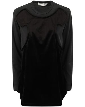 Comme des Garçons X Poly ベルベット トップ - ブラック