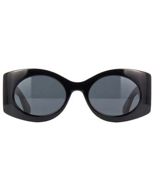 Gucci Double G Oval-Frame Sunglasses - Black