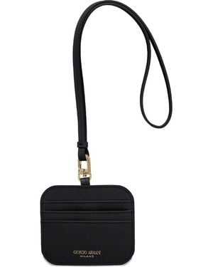 Giorgio Armani Portefeuille À Lanière - Noir