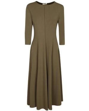 Blanca Vita Robe Mi-Longue À Manches Trois-Quarts - Green