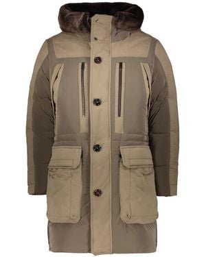 Moorer Fur-Trim Hooded Parka - Natural