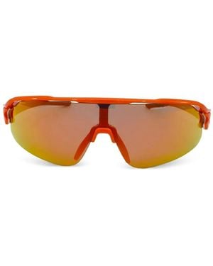 Nike Flyfree Shield Team Geometric-Frame Sunglasses - Orange