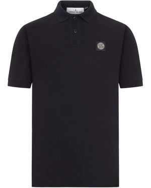 Stone Island Logo-patch polo shirt - Negro