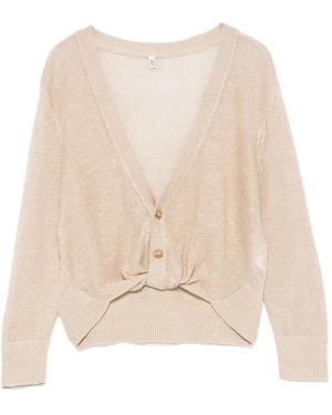 R13 Cardigan Mit V-Ausschnitt - Natur