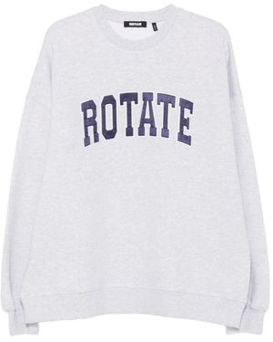 ROTATE BIRGER CHRISTENSEN Logo-Appliqué Sweatshirt - White