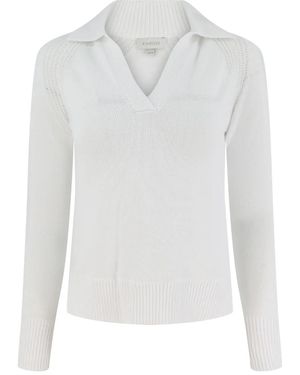 Kinross Cashmere V-Neck Sweater - White