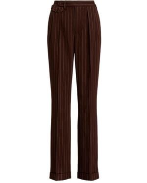 Ralph Lauren Pantalon À Fines Rayures - Brown