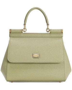 Dolce & Gabbana Sicily Medium Leather Handbag - Metallic