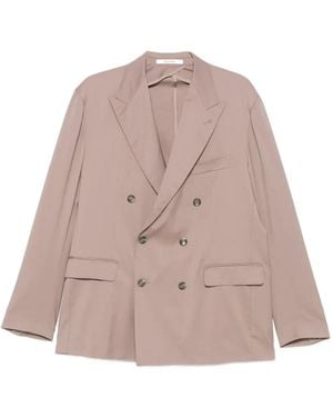 Tagliatore Double-Breasted Peak-Lapels Blazer - Pink