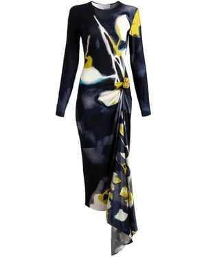 Silvia Tcherassi Ananya Floral-Print Midi Dress - Blue