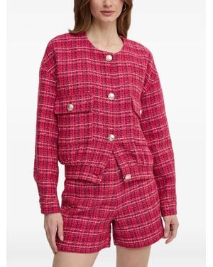Morgan Vesil.F Tweed-Jacke Mit Knöpfen - Rot