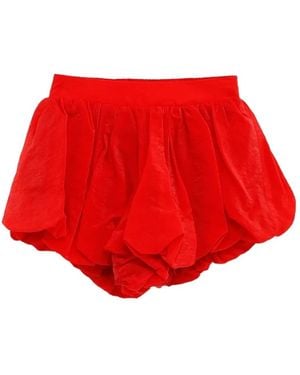 Frankie Shop Pleated Puff Shorts - Red