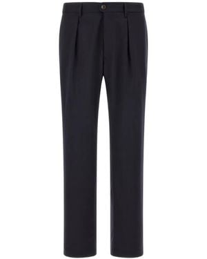 Incotex Pantalones Con Detalle Del Logo - Azul
