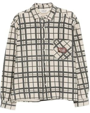 Brain Dead Check-Patterned Shirt - White