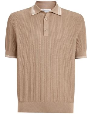 Brunello Cucinelli Classic Polo Jumper For - Natural