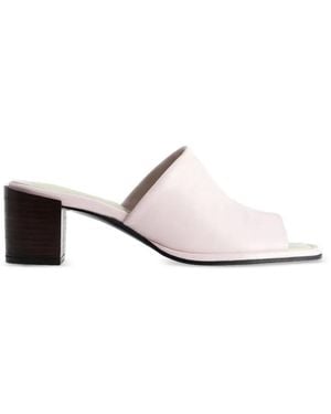 BY FAR Francisco Leather Sandals - White