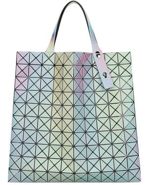 Issey Miyake Geometric-Pattern Tote Bag - Blue