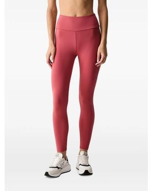 EA7 Leggings Con Stampa Logo - Rosso