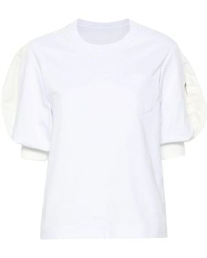 Sacai Cotton Jersey T-Shirt - White