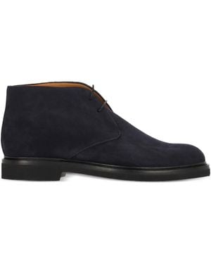 Ortigni Lace-Up Desert Boots - Blue