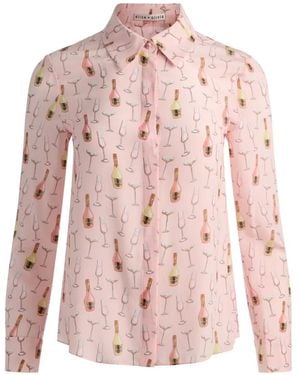 Alice + Olivia Graphic-Print Shirt - Pink
