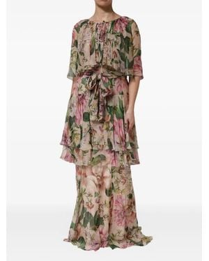 Dolce & Gabbana Floral-Print Maxi Dress - Natural