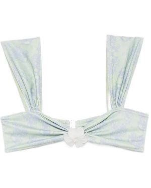 Roberta Einer X Kiss 'N Thrill Top Bikini Nikita Con Stampa - Blu