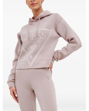 Guess Hooded Graphic Jumper - Pink