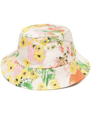 Stine Goya Merina Floral-Print Bucket Hat - Metallic