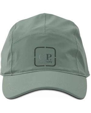 C.P. Company Baseballkappe mit Logo-Print - Grün