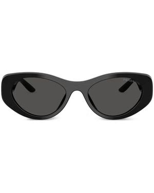 Prada Oval-Frame Sunglasses - Black