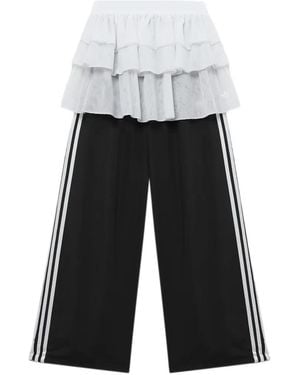 adidas Ruffled 3-Stripes Trousers - White