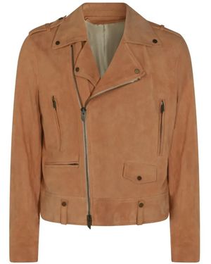 Salvatore Santoro Veste De Moto En Daim - Marron
