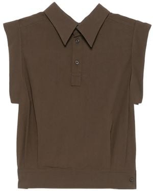 Issey Miyake Odd Blouse - Brown