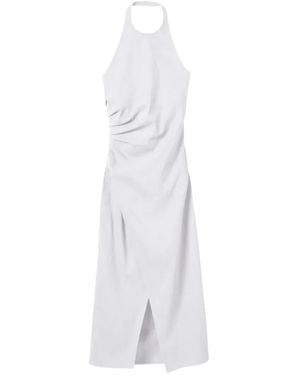 A.L.C. Sylvie Gathered Halter-Neck Midi Dress - White