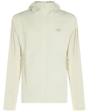Arc'teryx Kapuzenjacke Mit Logo-Stickerei - Weiß