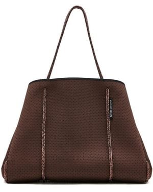 STATE OF ESCAPE Escape Perforated Tote Bag - Brown