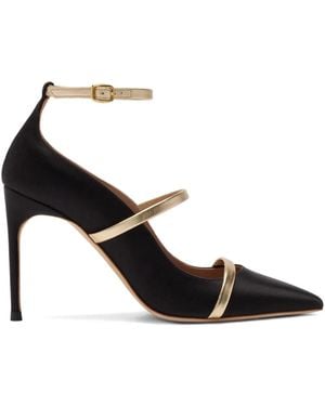 Malone Souliers Satin Diaz Heeled Pumps 90 - Black
