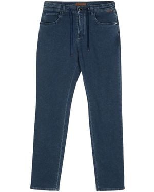 Corneliani Drawstring Straight-Leg Jeans - Blue