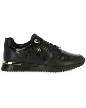 Mexx Sneakers Met Slangenleer-Effect - Zwart