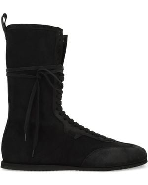 Ann Demeulemeester Lace-Up Boots - Black