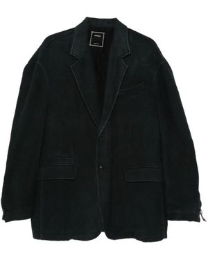 SEWMOD Notched-Lapel Single-Breasted Blazer - Black