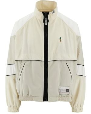 Maison Mihara Yasuhiro Duck-Detail Panelled Track Jacket - Natural