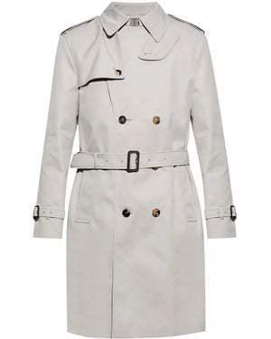 Burberry Trenchcoat Met Dubbele Rij Knopen En Ceintuur - Grijs