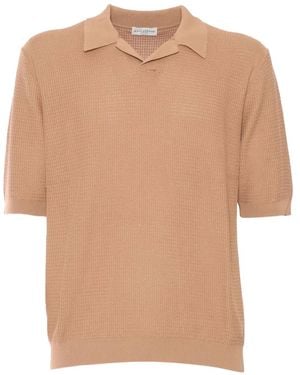 Ballantyne Waffle-Knit Polo Shirt - Natural