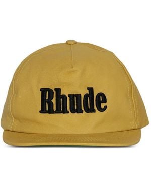 Rhude Gorra Con Logo Bordado - Amarillo