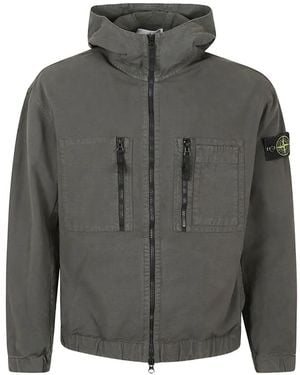 Stone Island 1200011 Organic Cotton Ripstop Overshirt - Grey